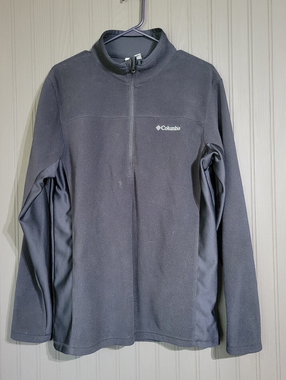 Columbia Fleece Falls Half Zip Hybrid Fleece Pullover Sweater Black Men's Medium - Picture 1 of 7